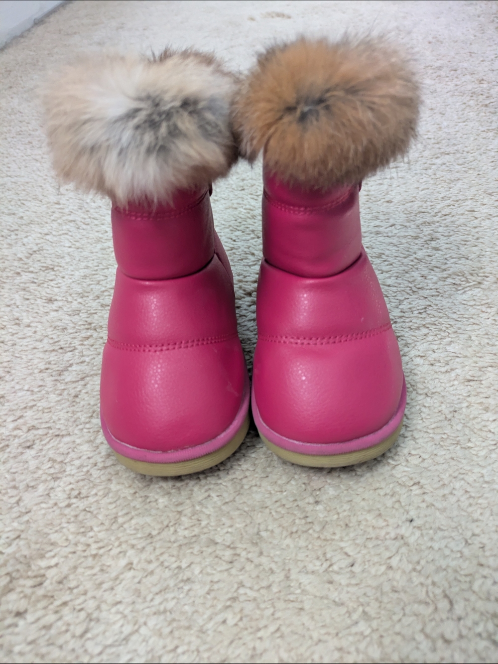 3/$15 Pink Toddler Girls Winter Boots with Fur Trim Size 7